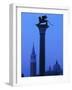 Winged Lion Column, St. Mark's Sq, Vencie, Italy-Walter Bibikow-Framed Photographic Print