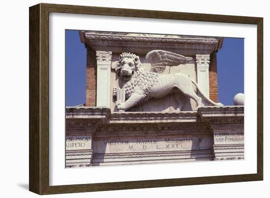 Winged Lion of St. Mark Above the Gateway, c.1460-null-Framed Giclee Print