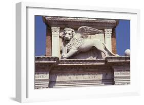 Winged Lion of St. Mark Above the Gateway, c.1460-null-Framed Giclee Print