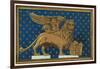 Winged Lion with Book-Found Image Press-Framed Giclee Print