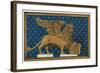 Winged Lion with Book-Found Image Press-Framed Giclee Print