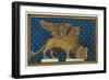 Winged Lion with Book-Found Image Press-Framed Giclee Print