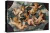 Winged Putti with Garlands-Paris Bordone-Stretched Canvas