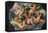 Winged Putti with Garlands-Paris Bordone-Framed Stretched Canvas