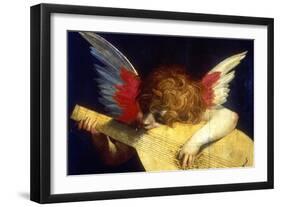 Winged Putto Playing a Lute, 16th Century-Fiorentino Rossi-Framed Giclee Print