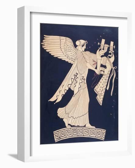 Winged Victory, Reproduction of Painting from Greek Vase, 5th Century BC-null-Framed Giclee Print