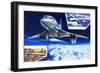 Wings around the World, Concorde Shows the Way at Twice the Speed of a Bullet-Wilf Hardy-Framed Giclee Print