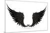 Wings Black, Eps10-Nataliia Natykach-Mounted Art Print