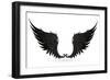 Wings Black, Eps10-Nataliia Natykach-Framed Art Print