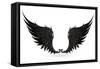Wings Black, Eps10-Nataliia Natykach-Framed Stretched Canvas