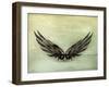 Wings Black Old-Style Vector-Nataliia Natykach-Framed Art Print