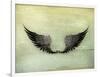 Wings Black, Old-Style Vector-Nataliia Natykach-Framed Art Print