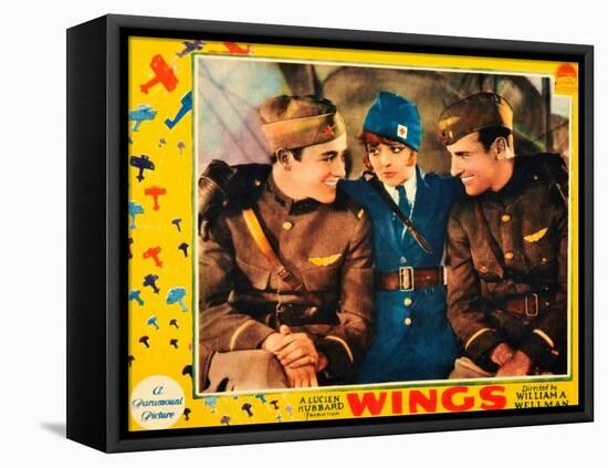 WINGS, Buddy Rogers, Clara Bow, Richard Arlen, 1927-null-Framed Stretched Canvas