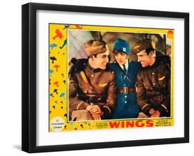 WINGS, Buddy Rogers, Clara Bow, Richard Arlen, 1927-null-Framed Art Print