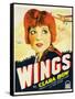 Wings, Clara Bow, 1927-null-Framed Stretched Canvas