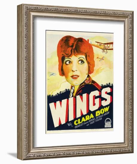 Wings, Clara Bow, 1927-null-Framed Art Print