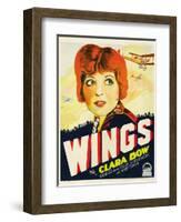 Wings, Clara Bow, 1927-null-Framed Art Print