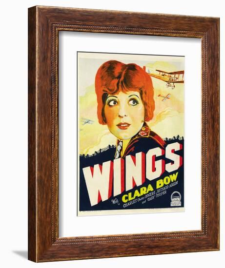 Wings, Clara Bow, 1927-null-Framed Art Print