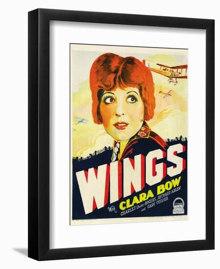 Wings, Clara Bow, 1927-null-Framed Art Print