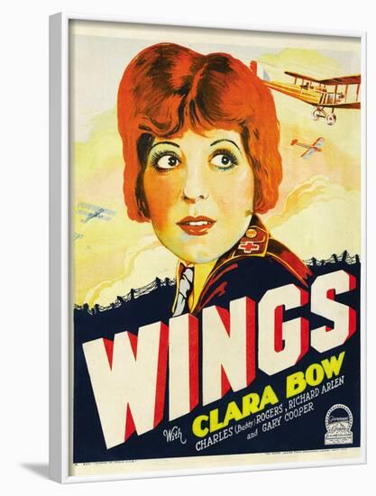 Wings, Clara Bow, 1927-null-Framed Art Print