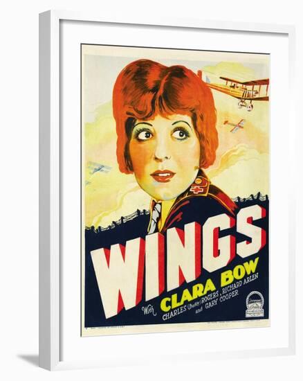 Wings, Clara Bow, 1927-null-Framed Art Print