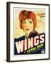 Wings, Clara Bow, 1927-null-Framed Art Print