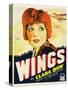 Wings, Clara Bow, 1927-null-Stretched Canvas