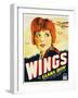 Wings, Clara Bow, 1927-null-Framed Art Print