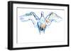 Wings outstretched, 2022, (mixed media on paper)-Mark Adlington-Framed Giclee Print