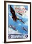 Wings Over America Air Corps U.S. Army - WWII War Propaganda-null-Framed Art Print