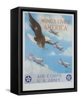 Wings over America-Tom Woodbury-Framed Stretched Canvas