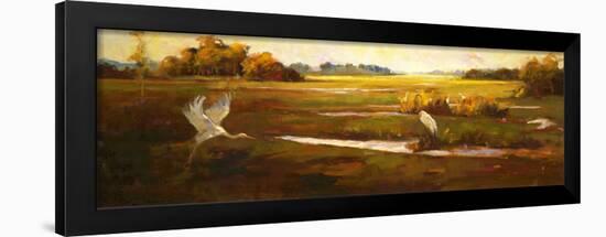 Wings over the Marsh-Li Wang-Framed Art Print