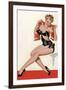 Wink Magazine; Silk Stockings and High Heels-Peter Driben-Framed Art Print