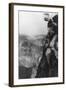 Winkey the Donkey at Glacier Point - Yosemite National Park, CA-Lantern Press-Framed Art Print