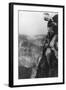 Winkey the Donkey at Glacier Point - Yosemite National Park, CA-Lantern Press-Framed Art Print