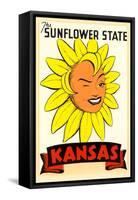 Winking Sunflower-null-Framed Stretched Canvas