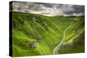 Winnats Pass Near Castleton in the Peak District National Park, Derbyshire, England-Andrew Sproule-Stretched Canvas