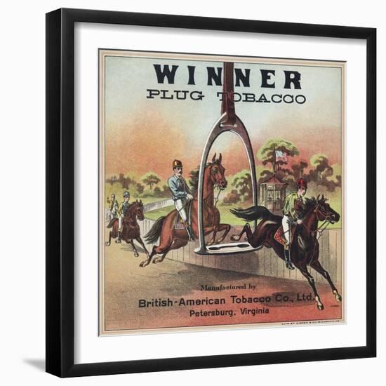 Winner Plug Tobacco Advertisement-null-Framed Giclee Print