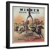 Winner Plug Tobacco Advertisement-null-Framed Giclee Print