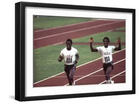 Winners of the 400-Meter Relay Race at the 1972 Summer Olympic Games in Munich, Germany-John Dominis-Framed Photographic Print