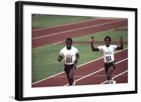 Winners of the 400-Meter Relay Race at the 1972 Summer Olympic Games in Munich, Germany-John Dominis-Framed Photographic Print