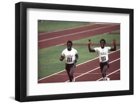 Winners of the 400-Meter Relay Race at the 1972 Summer Olympic Games in Munich, Germany-John Dominis-Framed Premium Photographic Print