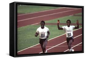 Winners of the 400-Meter Relay Race at the 1972 Summer Olympic Games in Munich, Germany-John Dominis-Framed Stretched Canvas