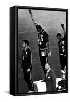 Winners of the Men's 200 Metres on the Podium, 1968 Olympic Games, Mexico City-null-Framed Stretched Canvas