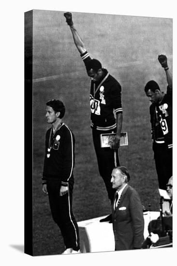 Winners of the Men's 200 Metres on the Podium, 1968 Olympic Games, Mexico City-null-Stretched Canvas