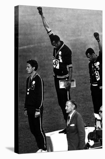 Winners of the Men's 200 Metres on the Podium, 1968 Olympic Games, Mexico City-null-Stretched Canvas