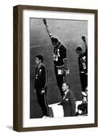 Winners of the Men's 200 Metres on the Podium, 1968 Olympic Games, Mexico City-null-Framed Photo