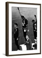 Winners of the Men's 200 Metres on the Podium, 1968 Olympic Games, Mexico City-null-Framed Photo