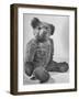 Winnie the Pooh Awaiting His Fans in a Bookstore-null-Framed Photographic Print