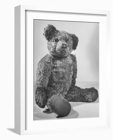 Winnie the Pooh Awaiting His Fans in a Bookstore-null-Framed Photographic Print